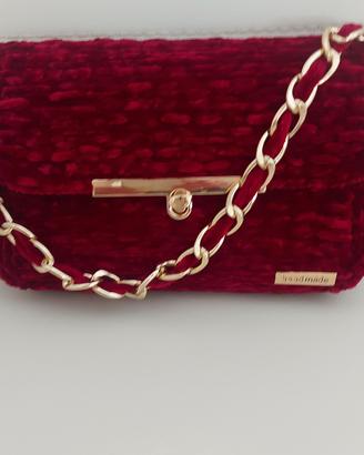 pochette in velluto di ciniglia 
