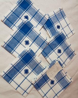 Set tovaglioli con ricamo vintage nuovi anni70'