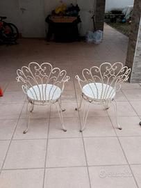 Sedie in ferro battuto 