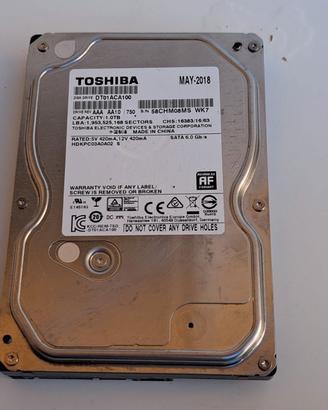 Hard Disk Interno Toshiba 1TB 3.5" SATA 6.0 Gb/s (
