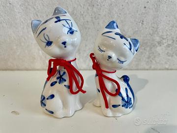 Coppia di gatti Delft Blue Holland – mod 43