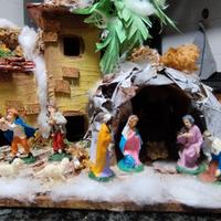 Presepe natalizio di sughero 