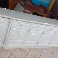 Madia bianca quattro ante - legno massello
