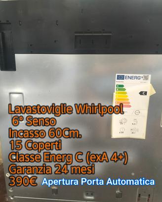 Lavastoviglie Whirlpool 6º Senso 15 Coperti 