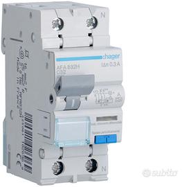 Hager AFA832H Classe A 300 mA curva C 32A 1P+N 4.5