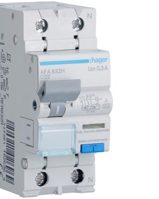 Hager AFA832H Classe A 300 mA curva C 32A 1P+N 4.5