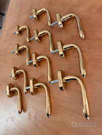 11 Maniglie in ottone nuove, mai usate