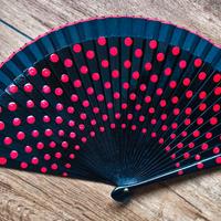 Ventaglio spagnolo in legno e cotone originale