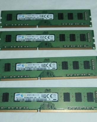 LOTTO 4 PZ. DDR3 SAMSUNG 4GB ( TOTALE 16 GB )