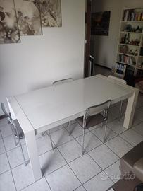 tavolo in vetro mod. wood allungabile 