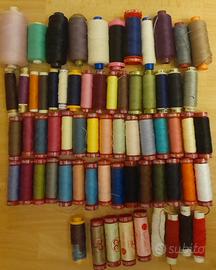Lotto filati da cucito vintage mix colori