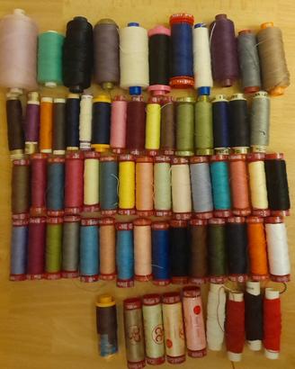 Lotto filati da cucito vintage mix colori