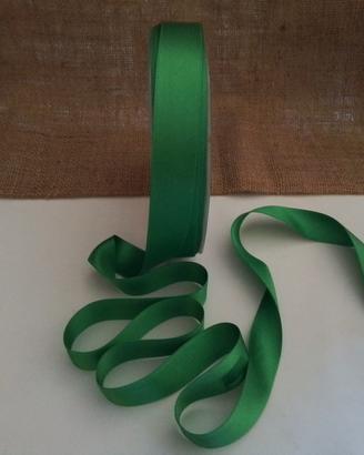Rotolo nastro doppio raso verde mm 25 x 50 MT