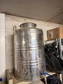 Fusto olio acciaio inox 50 litri con rubinetto