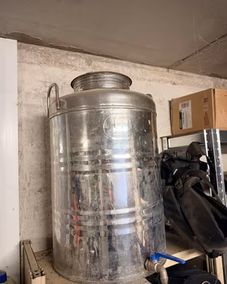 Fusto olio acciaio inox 50 litri con rubinetto
