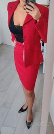 Tailleur rosso tg42 in lana