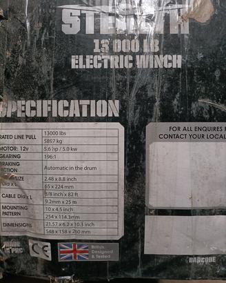 verricello elettrico 4x4