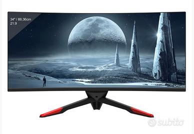 Monitor ultra wide curvo 34 pollici gaming