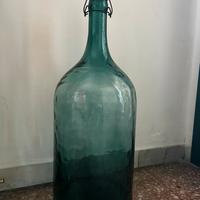BOTTIGLIONE IN VETRO ANTICO ALTEZZA 68 cm
