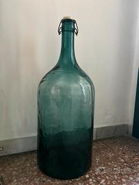 BOTTIGLIONE IN VETRO ANTICO ALTEZZA 68 cm