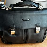 Cartella  tracolla pelle nera Piquadro