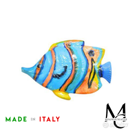 Pesce colorato in Terracotta da appendere