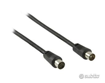 Cavo TV antenna maschio / femmina nero