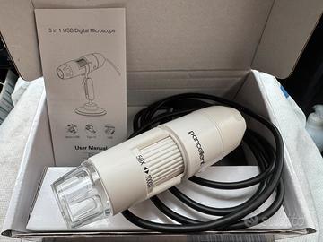 Microscopio digitale con luce led per pc, smartpho