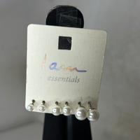 Set 3 paia orecchini perle nuovi con cartellino