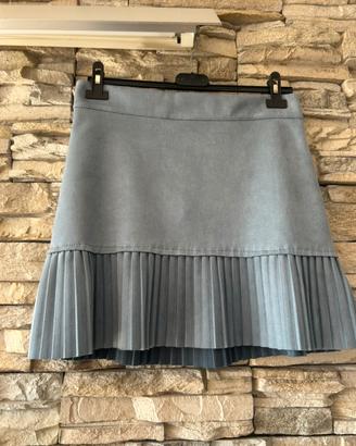Gonna in alcantara azzurra