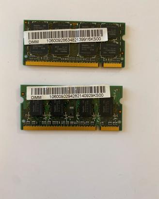 N. 2 memoria RAM per portatile