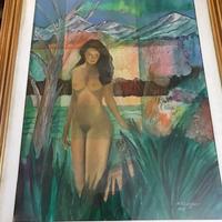 Quadro olio su tela di M.F. Lugheri