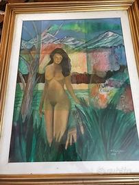 Quadro olio su tela di M.F. Lugheri