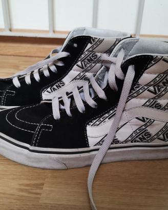 UA SK8 HI (Vans Patch) BlackTrue White originali