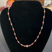 Collana argento 925 e corallo