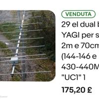 Antenna Radiamatore 144/430