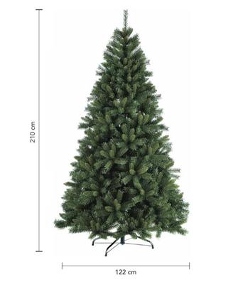 Albero di Natale realistico alto 210 cm