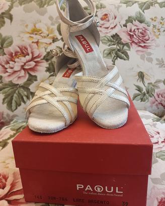 scarpe da ballo in lame' argento n.39