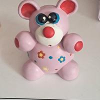 Salvadanaio orsetto rosa