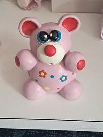 Salvadanaio orsetto rosa