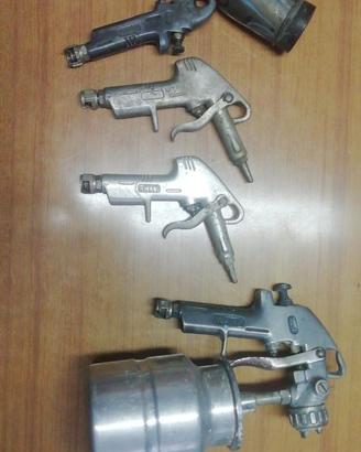 Pistole soffiaggio e verniciatura compressore