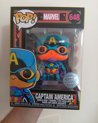 funko pop captain america black light avengers