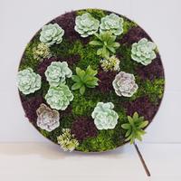 quadro rotondo fiori artificiali 