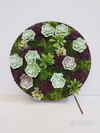 quadro rotondo fiori artificiali 