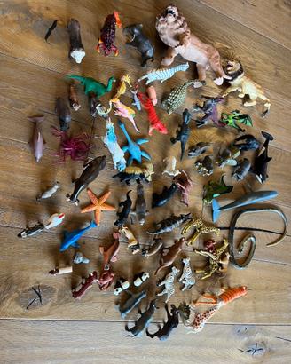 Animali giocattolo Schleich, playmobil 80 pezzi