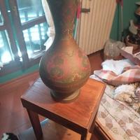 Vaso antico indiano Ottone inciso