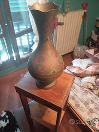 Vaso antico indiano Ottone inciso