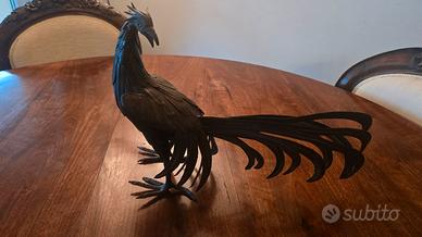 Scultura ferro battuto (gallo/fenice)