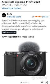 Sony zv e10l