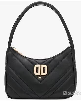 DKNY Delphine Quilted Shoulder Bag Black/Gold